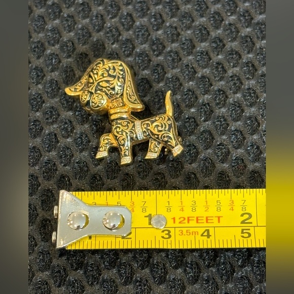 Vintage Damascene Foo Dog Small Unisex Brooch Pin - Picture 7 of 9